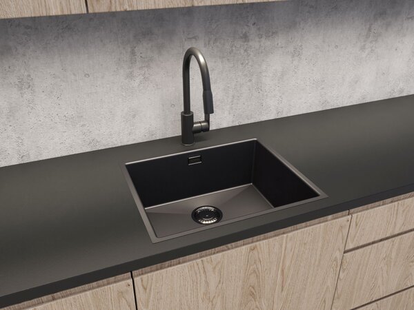 Oltens Stalvask chiuveta din otel 54x44 cm negru 71101300