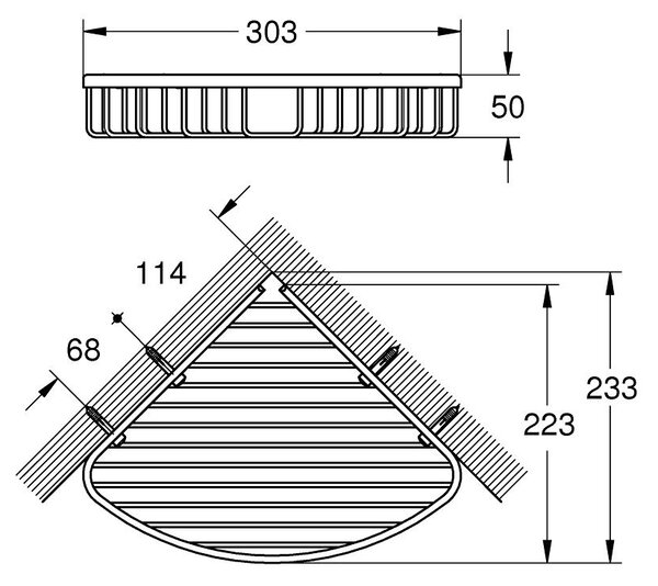 Grohe BauCosmopolitan coș de baie crom 40663001