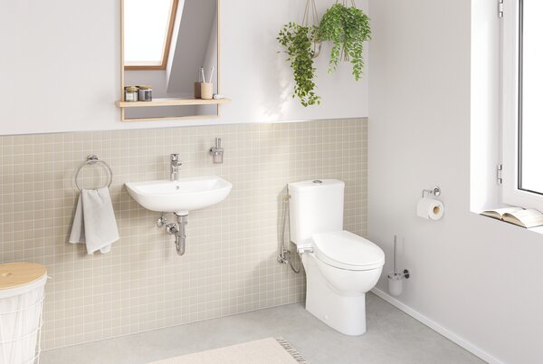 Grohe Bau Ceramic lavoar 55.3x38.6 cm semicircular clasică alb luciu 39440000