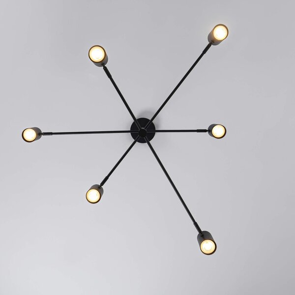 Light Prestige Snow lampă de tavan 6x50 W negru LP-731/6PBK