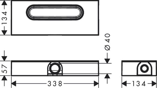 Hansgrohe uBox Universal set de montare cm 1000180