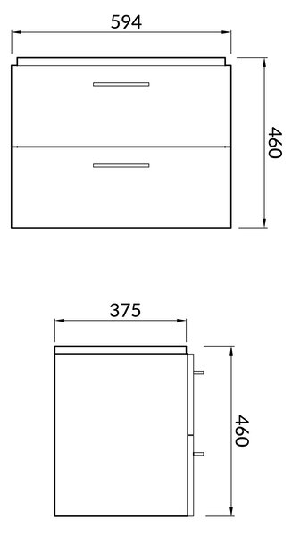 Cersanit Mille lavoar cu dulap 60 cm gri S801-317-DSM