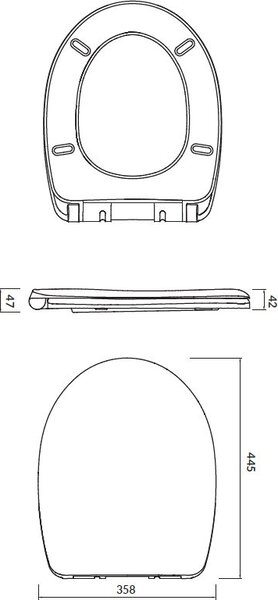 Cersanit Moduo capac wc SoftClose alb K98-0191