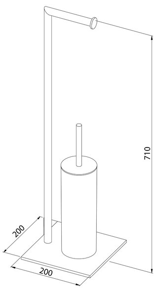 Sealskin Tube suport cu perie wc alb 800289