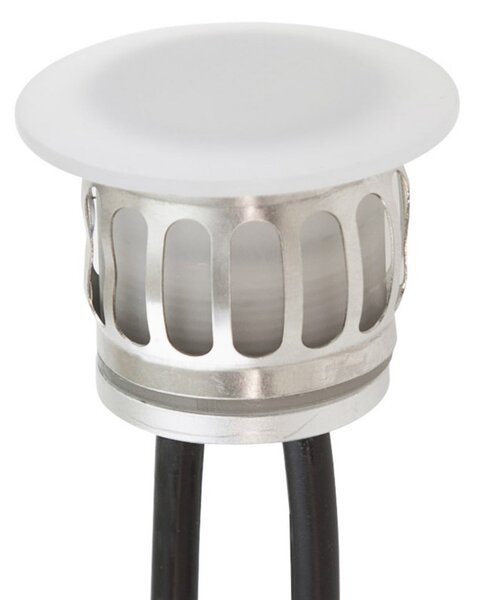 EVN P67108 Corp de iluminat LED încastrat în pardoseală, 12 V c.c., 4.000 K, reglabil, Alb, Plastic, Modern, Corpuri de iluminat încastrate rotunde