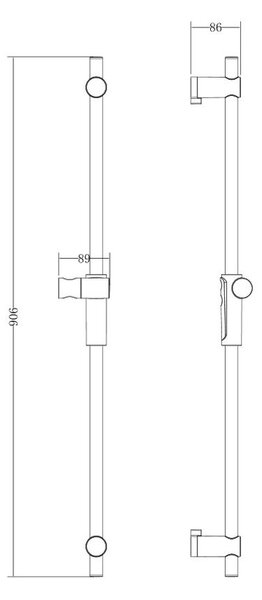 Omnires bară de duș |90.6 cm DR11CR