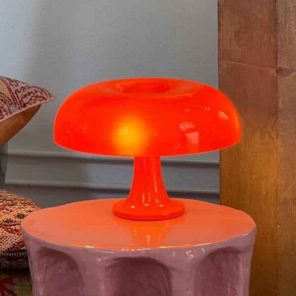 Artemide Nessino – lampă de masă designer, portocalie, Portocaliu, Camera de zi / sufragerie, Plastic, Design