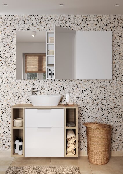 Cersanit City dulap 40x14.1x80 cm cu oglinda alb S584-022-DSM