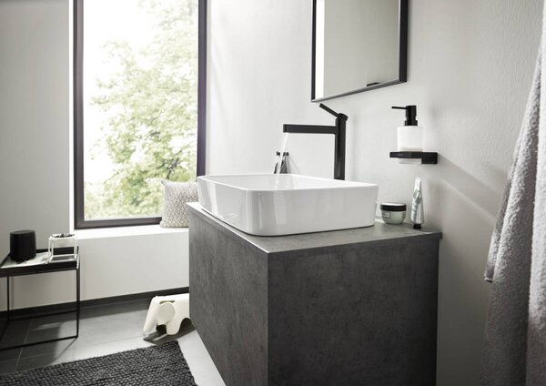 Hansgrohe AddStoris dozator săpun 200 ml negru-sticlă 41745670