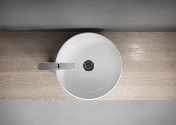 Cersanit Moduo lavoar 40x40 cm rotund de blat alb luciu K116-048