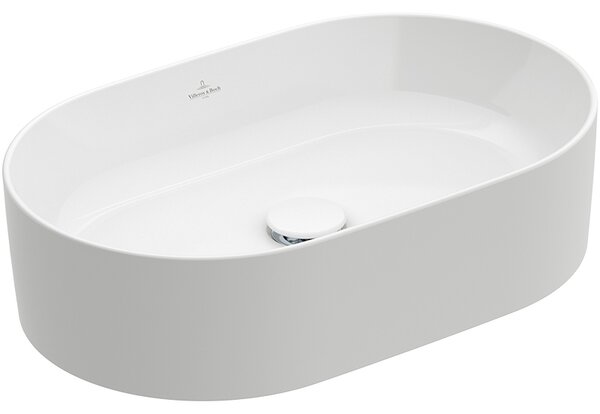 Lavoar baie pe blat alb 56 cm, oval, Villeroy Boch, Collaro