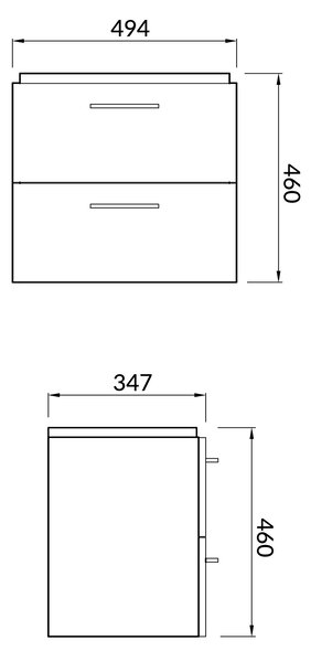 Cersanit Mille lavoar cu dulap 50.5 cm alb S801-321-DSM
