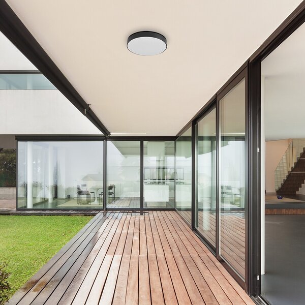 Rabalux Tartu plafoniera de exterior 1x24 W alb-negru 7898
