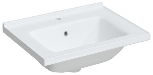 Chiuvetă de baie albă 61x48x19,5 cm, ovală, ceramică