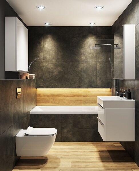 Cersanit Virgo dulap 40x17.95x80 cm laterala pe perete alb S522-039