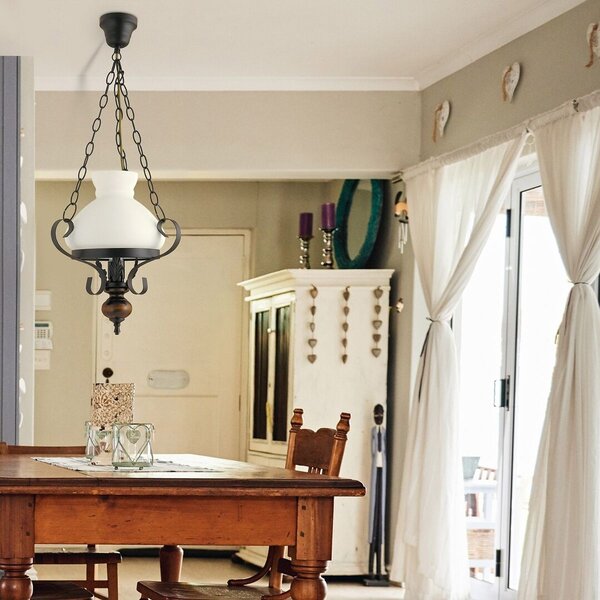 Rabalux Petronel lampă suspendată 1x60 W negru 7076