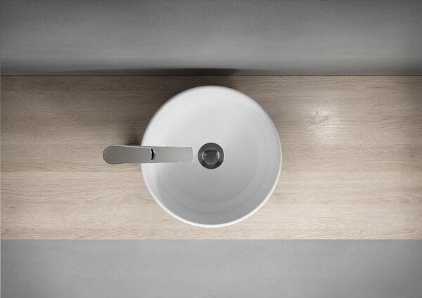 Cersanit Moduo lavoar 35x35 cm rotund de blat alb luciu K116-047