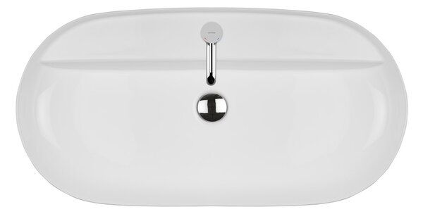Oltens Hamnes lavoar 80x40 cm ovale de blat alb luciu 41815000