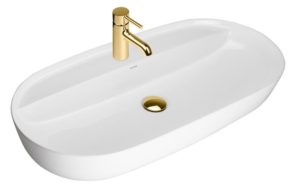 Oltens Hamnes lavoar 80x40 cm ovale de blat alb luciu 41815000