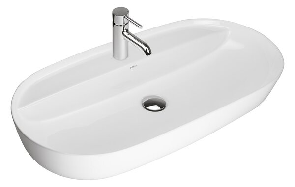 Oltens Hamnes lavoar 80x40 cm ovale de blat alb luciu 41815000