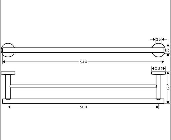Hansgrohe Logis Universal suport prosop crom 41712000