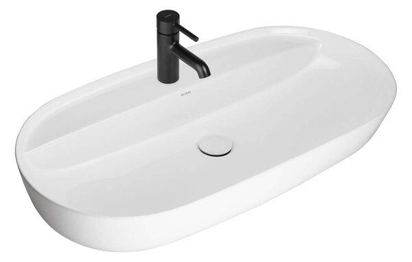 Oltens Hamnes lavoar 80x40 cm ovale de blat alb luciu 41815000
