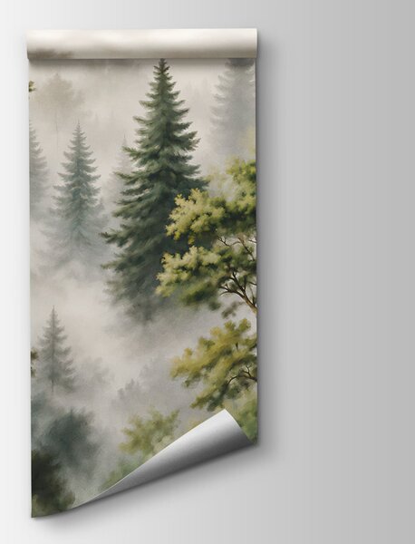 Fototapet Pădure ceațoasă cu copaci, Fototapet natură, Fototapet populare, t00854 - Tapeko.ro