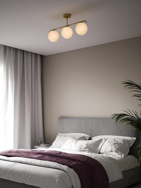 Nordlux Grant lampă de tavan 3x25 W alb-alamă 2010583035