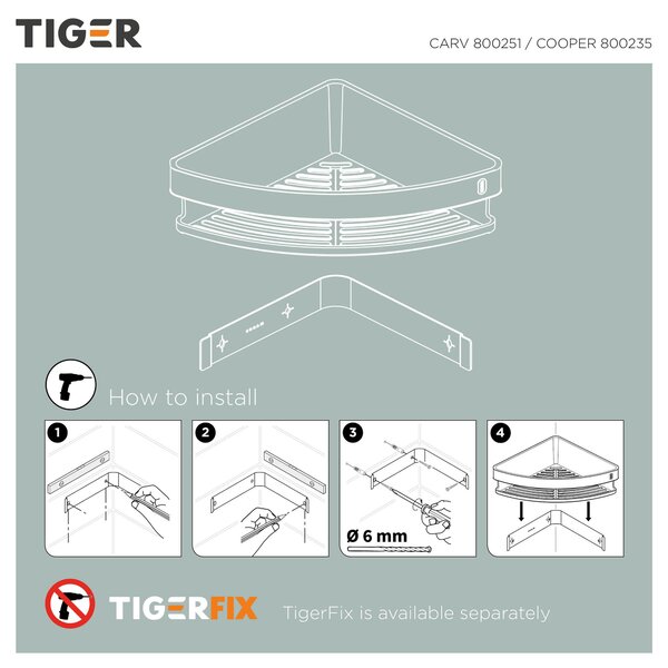 Tiger Carv coș de baie negru 800251