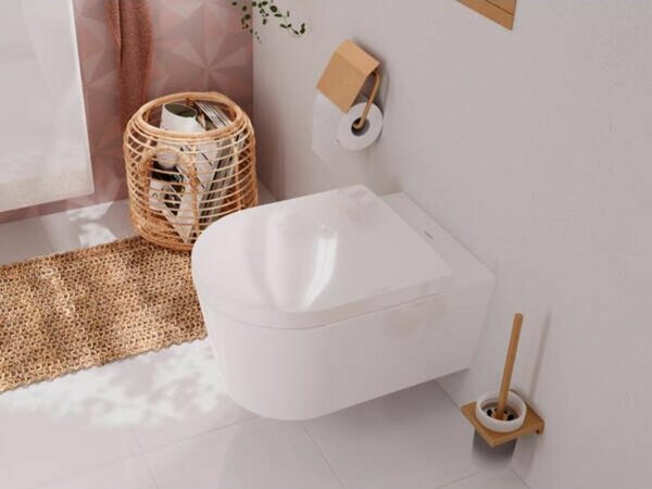 Vas WC suspendat Hansgrohe, EluPura S, cu spălare AquaFall Flush, 54x36 cm, alb