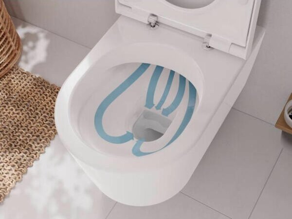 Vas WC suspendat Hansgrohe, EluPura S, cu spălare AquaFall Flush, 54x36 cm, alb