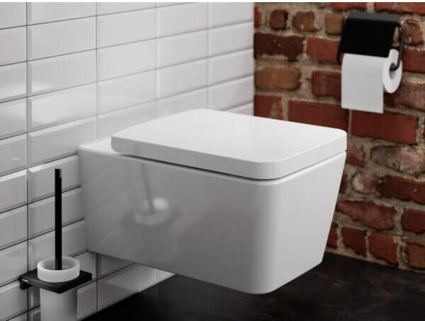 Vas WC suspendat Hansgrohe, EluPura Q, cu spălare AquaFall Flush, 54x36 cm, alb