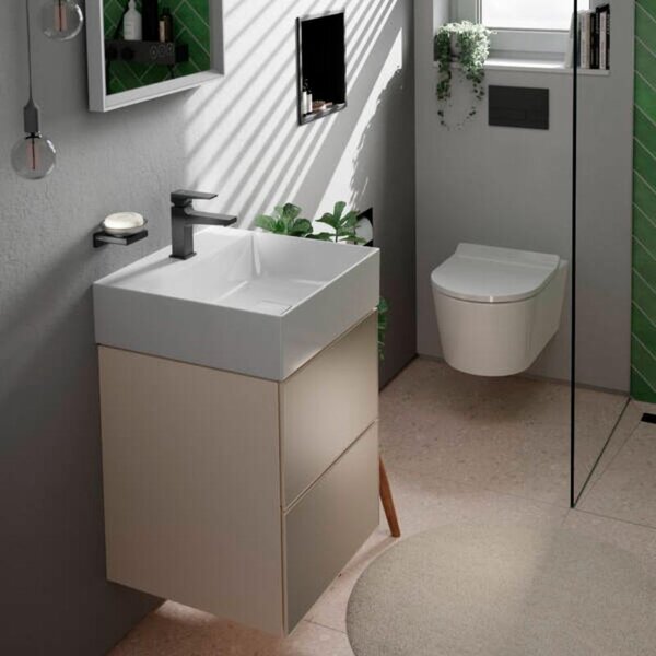 Vas WC suspendat Hansgrohe, EluPura S, cu spălare AquaFall Flush, 54x36 cm, alb