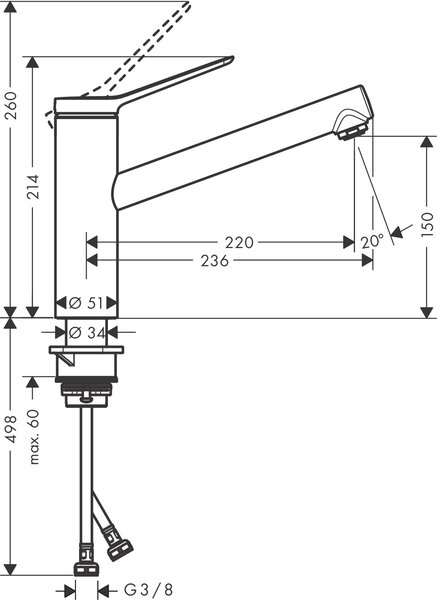 Hansgrohe Zesis M33 baterie bucătărie pe picior oţel inoxidabil 74802800