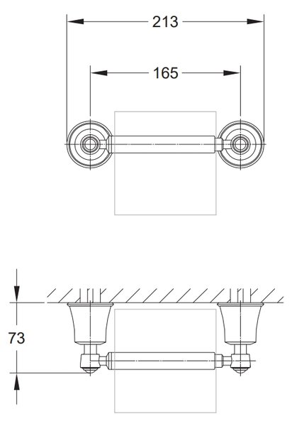 Omnires Art LIne suport pentru hârtie igienică || AL53510BR