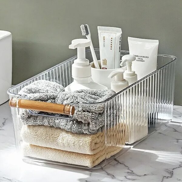 Cutie practica Pufo pentru organizare si depozitare cu maner, 38 x 20 cm- ideala pentru casa, birou sau baie