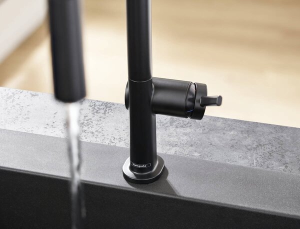 Hansgrohe Talis M54 baterie bucătărie pe picior negru 72801670