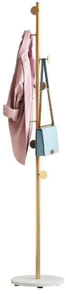 Cuier din metal ,culoare gold-alb,170x32 cm