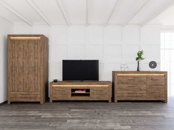 Set de living Fiomoro 113, Ribbeck stejar, PAL laminat