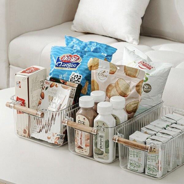 Cutie practica Pufo pentru organizare si depozitare cu maner, 38 x 20 cm- ideala pentru casa, birou sau baie