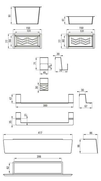 Deante Magnetic set de accesorii ZZMKN11O