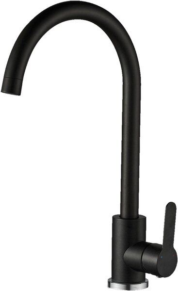 Kuchinox Mono, baterie de chiuvetă independentă cu pipă în formă de U, negru mat, LAV-BMK_768K