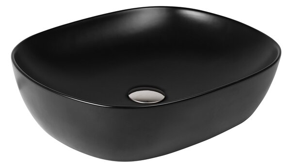 Oltens Hamnes lavoar 49x39.5 cm ovale de blat negru mat 40300300