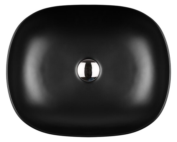 Oltens Hamnes lavoar 49x39.5 cm ovale de blat negru mat 40300300