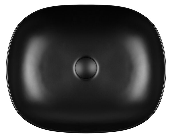 Oltens Hamnes lavoar 49x39.5 cm ovale de blat negru mat 40300300