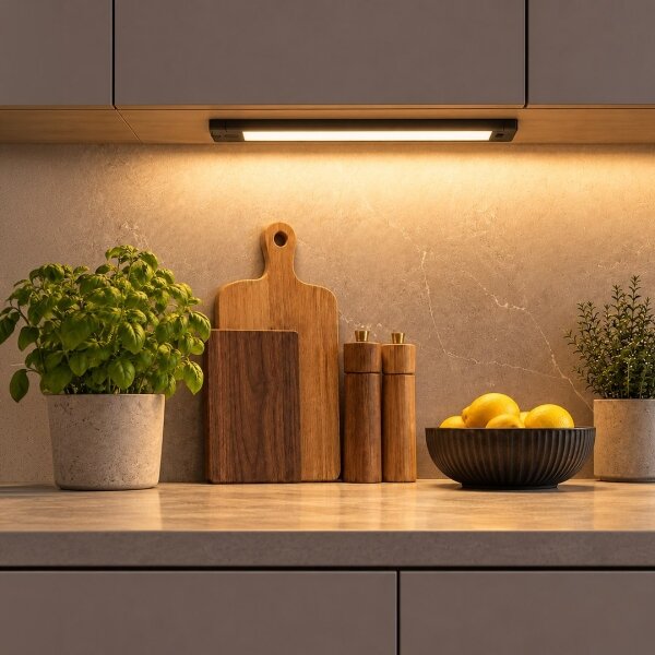 Corp de iluminat sub-mobilier LED/12W/230V CCT 42 cm negru
