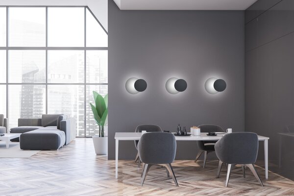 Emibig Circle lampă de perete 1x8 W negru 972/2