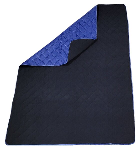 Patura Cocolino Picnic Impermeabila 3 Straturi, PolarTech150x200-Cm, Albastru + Gri Inchis
