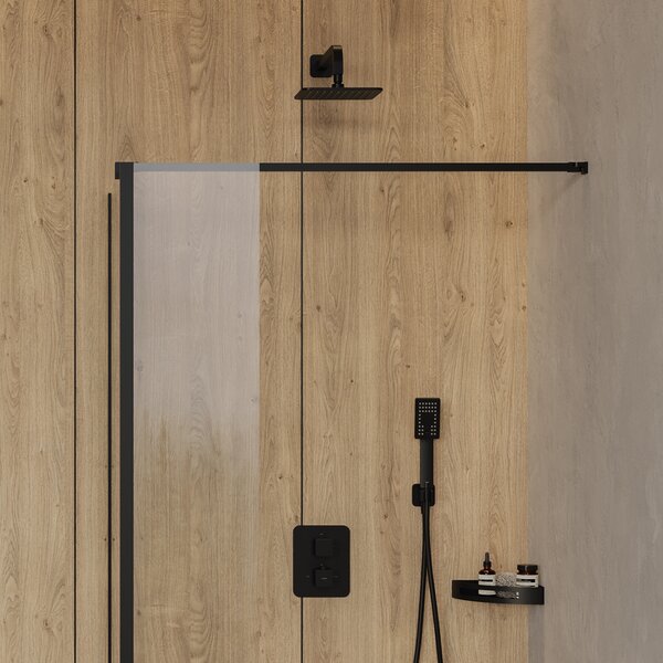 Omnires Parma set de duș ascuns cu termostat negru SYSPM11BL