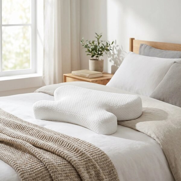 Perna cervicala ortopedica CERVI-SAN Antirid memory foam maruntit anti